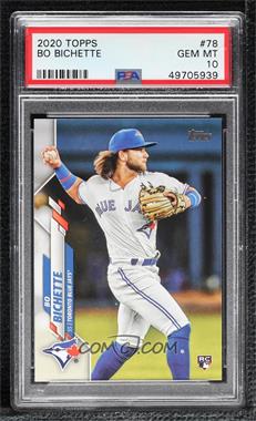 2020 Topps - [Base] #78.1 - Bo Bichette (Throwing) [PSA 10 GEM MT]