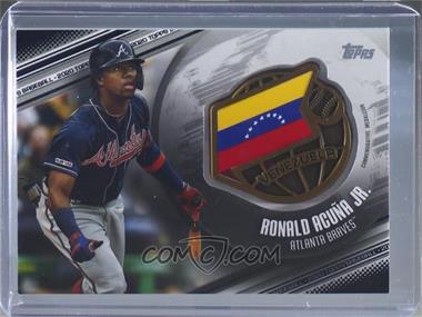 2020 Topps - Global Game Medallions - Black #GGM-RA - Ronald Acuna Jr. /149