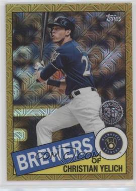 2020 Topps - Silver Pack 1985 Topps Chrome Baseball - Gold Refractor #85C-21 - Christian Yelich /50