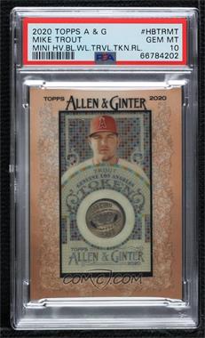 2020 Topps Allen & Ginter's - Have Ball Will Travel Token Relics #HBTR-MT - Mike Trout /5 [PSA 10 GEM MT]