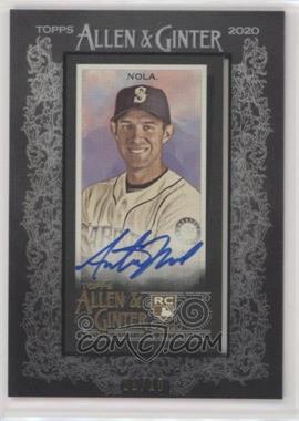 2020 Topps Allen & Ginter's X - Framed Mini Autographs - Black Frame #MA-AN - Austin Nola /10