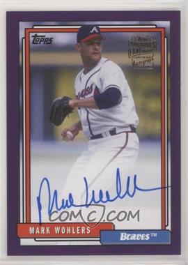 2020 Topps Archives - Fan Favorites Autographs - Purple #FFA-MW - Mark Wohlers /150