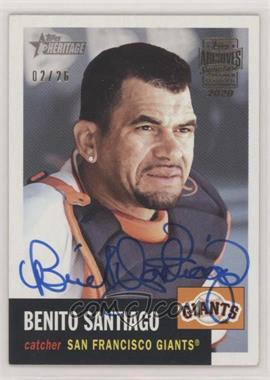 2020 Topps Archives Signature Series - Retired Player Edition Buybacks #02TH-339 - Benito Santiago (2002 Topps Heritage) /26