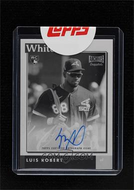 2020 Topps Archives Snapshots - [Base] - Black & White Autographs #AS-LR - Luis Robert /25 [Uncirculated]