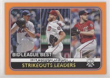 2020 Topps Big League - [Base] - Orange #258 - League Leaders - Max Scherzer, Jacob deGrom, Stephen Strasburg