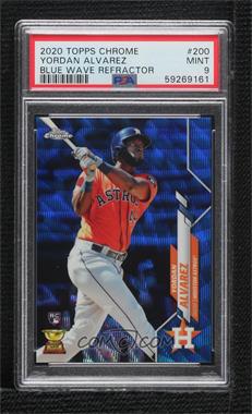 2020 Topps Chrome - [Base] - Blue Wave Refractor #200 - Yordan Alvarez /75 [PSA 9 MINT]