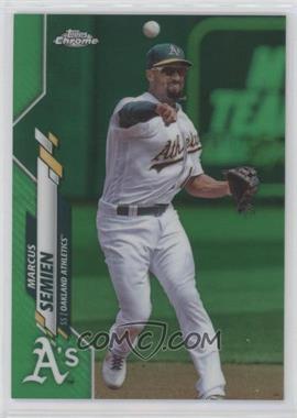 2020 Topps Chrome - [Base] - Green Refractor #144 - Marcus Semien /99