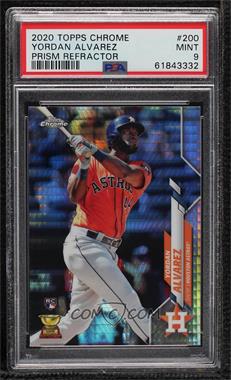 2020 Topps Chrome - [Base] - Prism Refractor #200 - Yordan Alvarez [PSA 9 MINT]