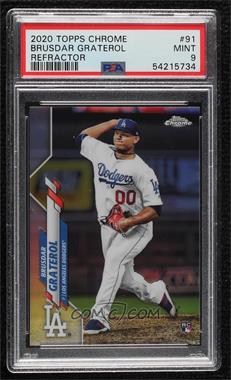 2020 Topps Chrome - [Base] - Refractor #91 - Brusdar Graterol [PSA 9 MINT]