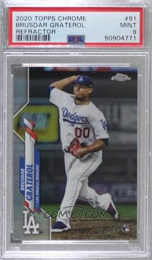 2020 Topps Chrome - [Base] - Refractor #91 - Brusdar Graterol [PSA 9 MINT]