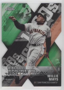 2020 Topps Chrome - Decade of Dominance Die-Cuts - Green Refractor #DOD-7 - Willie Mays /99