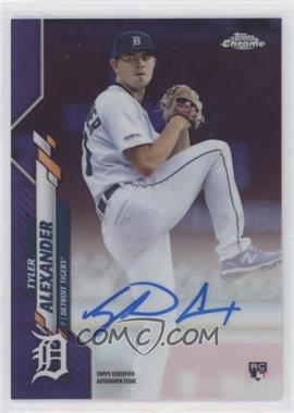 2020 Topps Chrome - Rookie Autographs - Purple Refractor #RA-TA - Tyler Alexander /250