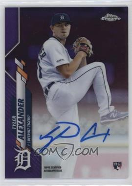 2020 Topps Chrome - Rookie Autographs - Purple Refractor #RA-TA - Tyler Alexander /250