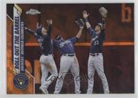Checklist - Roll Out The Barrel (Brewers Outfield Celebrates) #/25