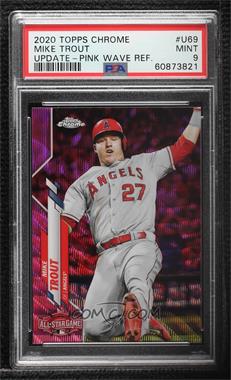 2020 Topps Chrome Update Series - Target [Base] - Pink Wave Refractor #U-69 - All-Star Game - Mike Trout [PSA 9 MINT] - Courtesy of COMC.com