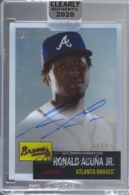 2020 Topps Clearly Authentic Autographs - 1953 Reimagined Autographs #RA-RAJ - Ronald Acuña Jr. /99 [Uncirculated]