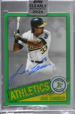 2020 Topps Clearly Authentic Autographs - 1985 Topps Baseball Autographs - Green #TBA-JCA - Jose Canseco /99 [Uncirculated]