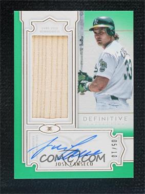 2020 Topps Definitive Collection - Definitive Autographed Relic - Green #DARC-JC - Jose Canseco /10