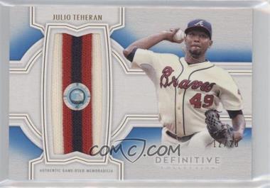 2020 Topps Definitive Collection - Jumbo Relic Collection - Blue #DJRC-JT - Julio Teheran /20