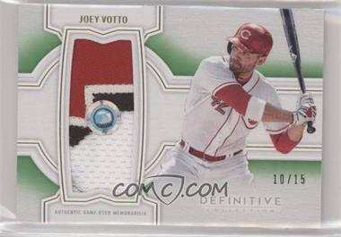 2020 Topps Definitive Collection - Jumbo Relic Collection - Green #DJRC-JV - Joey Votto /15