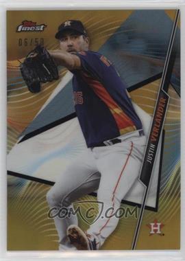 2020 Topps Finest - [Base] - Gold Refractor #71 - Justin Verlander /50