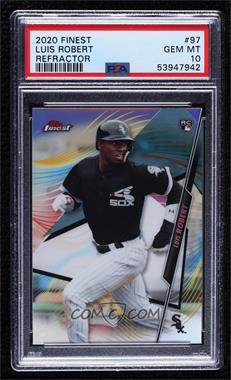 2020 Topps Finest - [Base] - Refractor #97 - Luis Robert [PSA 10 GEM MT]