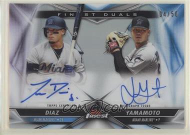 2020 Topps Finest - Finest Duals Autographs #FDA-DY - Jordan Yamamoto, Isan Diaz /50