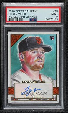 2020 Topps Gallery - [Base] - Orange Autographs #13 - Logan Webb /25 [PSA 9 MINT]