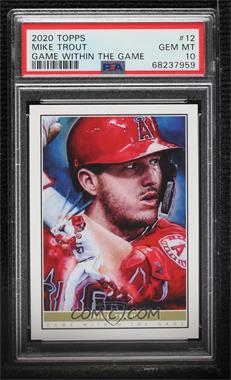 2020 Topps Game Within the Game - Online Exclusive [Base] #12 - Mike Trout /6661 [PSA 10 GEM MT]