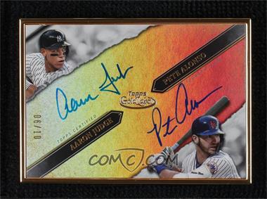 2020 Topps Gold Label - Framed Dual Autographs #FDA-AP - Aaron Judge, Pete Alonso /10