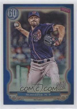 2020 Topps Gypsy Queen - [Base] - Box Topper Chrome Blue Refractor #166 - Max Scherzer /99