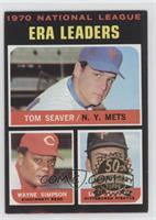National League ERA Leaders (Tom Seaver, Wayne Simpson, Luke Walker) [EX t…