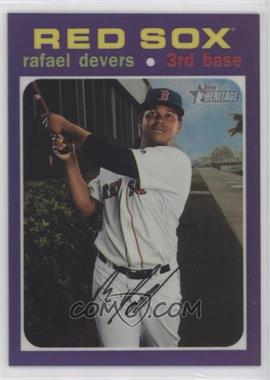 2020 Topps Heritage - [Base] - Hot Box Chrome Purple Refractor #THC-145 - Rafael Devers