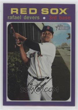 2020 Topps Heritage - [Base] - Hot Box Chrome Purple Refractor #THC-145 - Rafael Devers