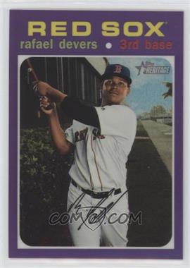 2020 Topps Heritage - [Base] - Hot Box Chrome Purple Refractor #THC-145 - Rafael Devers