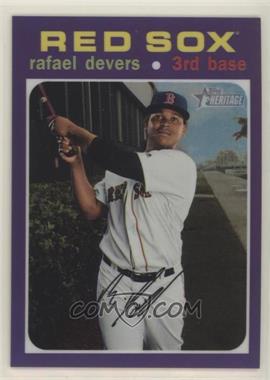 2020 Topps Heritage - [Base] - Hot Box Chrome Purple Refractor #THC-145 - Rafael Devers