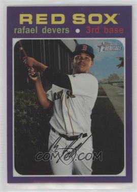 2020 Topps Heritage - [Base] - Hot Box Chrome Purple Refractor #THC-145 - Rafael Devers