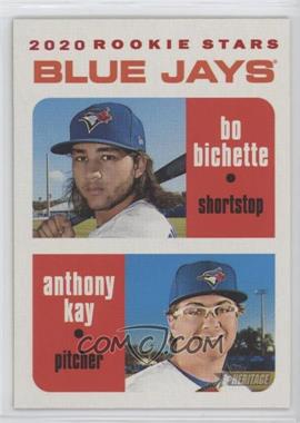 2020 Topps Heritage - [Base] - White #52 - Rookie Stars - Bo Bichette, Anthony Kay /50