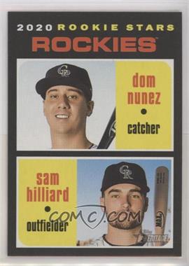 2020 Topps Heritage - [Base] #123 - Rookie Stars - Sam Hilliard, Dom Nunez