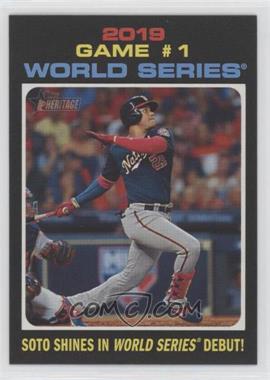 2020 Topps Heritage - [Base] #327 - World Series Highlights - Soto Shines In World Series Debut