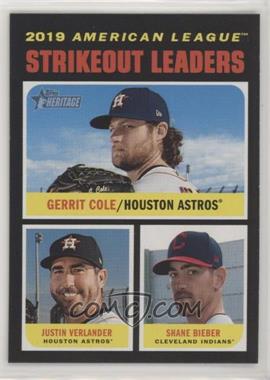 2020 Topps Heritage - [Base] #71 - League Leaders - Justin Verlander, Shane Bieber, Gerrit Cole