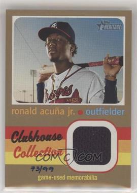 2020 Topps Heritage - Clubhouse Collection Relics - Gold #CCR-RA - Ronald Acuna Jr. /99
