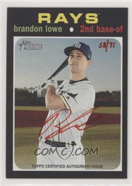 2020 Topps Heritage - Real One Autographs - Special Edition Red Ink #ROA-BL - Brandon Lowe /71