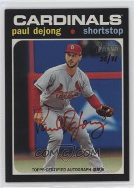 2020 Topps Heritage - Real One Autographs - Special Edition Red Ink #ROA-PD - Paul DeJong /71