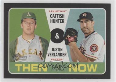 2020 Topps Heritage - Then and Now #TN-2 - Catfish Hunter, Justin Verlander