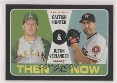 2020 Topps Heritage - Then and Now #TN-2 - Catfish Hunter, Justin Verlander