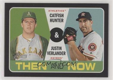 2020 Topps Heritage - Then and Now #TN-2 - Catfish Hunter, Justin Verlander