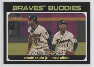 2020 Topps Heritage High Number - Combo Cards #CC-10 - Ozzie Albies, Ronald Acuna Jr.