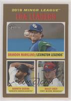 2019 Minor League Leaders - Bailey Ober, Norwith Gudino, Brandon Marklund #/15