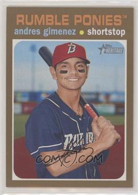 2020 Topps Heritage Minor League Edition - [Base] - Gold #57 - Andres Gimenez /15
